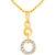 Sikka Jewels Ritzzy Gold Plated Australian Diamond Pendant Set
