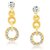 Sikka Jewels Ritzzy Gold Plated Australian Diamond Pendant Set
