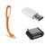 Techvik Combo OF Micro USB OTG Adapter, Flexible Single USB LED Light With Type C Charging Connector