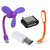 Techvik Combo OF Micro USB OTG Adapter, Flexible Single USB LED Light, Flexible  USB Fan With Type C Charging connector