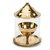 Sethi Traders Brass Akhand Diya Small (7.5 cm X 7.5 cm X 10.25 cm, Golden)