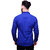 Fashion Trend Slimfit Blue Casual Poly-Cotton Shirts