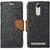 Mercury Diary Wallet Flip Case Cover for Lenovo Vibe K5 Note Brown  Black + Tempered Glass