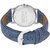 DCH IN-09 Blue Silver Denim Plain Analogue Wrist Watch For Men And Boys