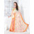 onlinefayda Orange Georgette Embroidered Saree With Blouse
