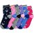 Neska Moda Cotton Ankle Length Multicolor Kids 6 Pair Socks For 7 To 13 Years SK298