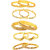 Shostopper Gold Plated Alloy Bangles For Women (Combo of 5)