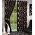 Home Luxurious Set of 4 Multi-color (Brown) Printed Eyelet Door Curtains-Length 7Ft Width 4ft