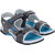 Lancer Men's Gray & Turquoise Velcro Sandals