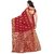 Satyam Weaves Red Jacquard Self Design Saree With Blouse