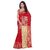 Satyam Weaves Red Jacquard Self Design Saree With Blouse