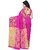 Satyam Weaves Pink Jacquard Self Design Saree With Blouse