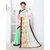 Meia Green and cream Georgette Embroidered Saree With Blouse