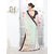 Meia Green and cream Georgette Embroidered Saree With Blouse