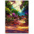 landscape painting showing path leads to country village 12 x 18 Inch Laminated Poster