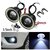 Bikers World 3.5 MM 15w White Car Fog Lights Projector Lamp Bumper Halo Angel Eyes Ring Drl
