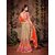 Meia Beige Georgette Embroidered Saree With Blouse