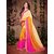 Meia Pink Georgette Embroidered Saree With Blouse