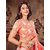 Meia Peach Georgette Embroidered Saree With Blouse
