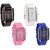 true colors glory black white blue and pink square women Analog Watch - For Girls