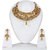 Jewels Gold Party Wear  Wedding Stylish Traditional Stone Antique Golden Necklace Set With Earring For Women  Girls