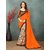 Meia Orange Georgette Printed Saree With Blouse