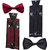 Ws deal unisex maroon and black stretchable suspender with bow combo