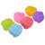 COMBO OF SILICONE HEART SHAPE AND ROSE SHAPE BAKEWARE CAKE, MUFFINS TART AND CUP CAKE MOULDS - SET OF 6PCS