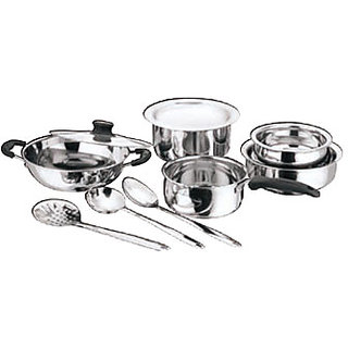 Kichen Essentials Induction Base Stainless Steel Cookware Set Of 10 Pcs