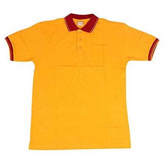 Buy AACME MENS GOLDEN YELLOW POLO COLLAR T SHIRT WITH POCKET-1302 ...