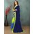 Meia Blue Georgette Printed Saree With Blouse