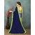 Meia Blue Georgette Printed Saree With Blouse
