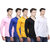 Balino London Solid Cotton Poly-Cotton Shirts for Men Pack of 5