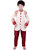 Boys Sherwani Kurta Pyjama Kids Wear by Arshia Fashions - 1 - 7 Years - Full Sleeves - Party Wear - Beige Red