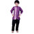 Boys Kurta Pyjama Kids Wear by Arshia Fashions - 1 - 7 Years - Full Sleeves - Party Wear - Purple Black