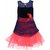 Arshia Fashions girls party dresses - sleeveless - Party wear Frock - Pink Blue - Velvet Net