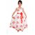 Meia for girls Red floral printed party Wear frock dress