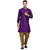 RG Designers Purple And Gold Plain Sherwani For Men