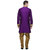 RG Designers Purple And Gold Plain Sherwani For Men