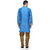 RG Designers Blue And Gold Plain Sherwani For Men