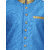 RG Designers Blue And Gold Plain Sherwani For Men