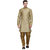 RG Designers Khaki And Gold Plain Sherwani For Men