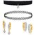 CreateAwitty Non Plated Contemporary Pack Of 2 Choker Necklace  2 Pair Of Earrings For Women
