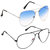 Magjons Fashion Combo Of Blue And Clear Lens Aviator Sunglasses
