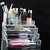 Double Layer Beauty Vanity Jewellery Clear Acrylic Make Up Cosmetic display Stand and organizer rack, holders can be used for make up brush sets, jewelery, arts and craft by KurtzyTM