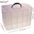 3-Tray Transperent Plastic Organiser Storage Box with collapsiable and Removable Dividers for tools, medicine, jewellery, hobby craft box container by kurtzy TM ( colour May Vary ) 24 x 16.5 x 18.5 cm