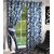 Home Luxurious Set of 4 Multi-color (Blue) Printed Eyelet Long door Curtains-Length 9Ft Width 4ft