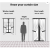 Geo Nature Eyelet door curtains set of 2 (CR030) SIZE-4X7 FEET