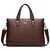 Tecool Men's Leather Briefcase Laptop Bag Messenger Bag for Business Note Book Shoulder Bag for Work Place College School Bag, Brown
