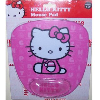 Hello Kitty Mouse Pad With Wrist Rest, Pink